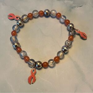 Beaded Awareness Ribbon Bracelet